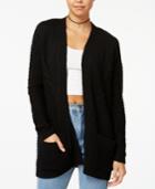 One Hart Juniors' Cable-knit Oversized Cardigan