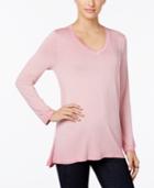 Style & Co Petite V-neck Top, Created For Macy's