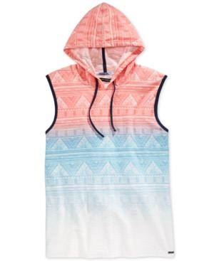 Univibe Men's Indigenous Ombre Tribal-print Hoodie Muscle T-shirt