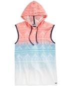 Univibe Men's Indigenous Ombre Tribal-print Hoodie Muscle T-shirt