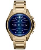 Ax Armani Exchange Men's Connected Gold-tone Stainless Steel Bracelet Touchscreen Smart Watch 48mm