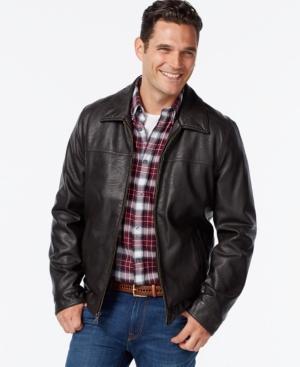 Tommy Hilfiger Faux-leather Open-bottom Jacket