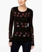 Inc International Concepts Rhinestone Kiss Illusion Sweater, Only At Macy's