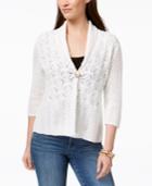 Jm Collection Pointelle Cardigan, Created For Macy's