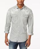 Inc International Concepts Men's Embroidered Denim Shirt, Created For Macy's
