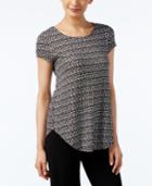Alfani Geo-print T-shirt, Only At Macy's