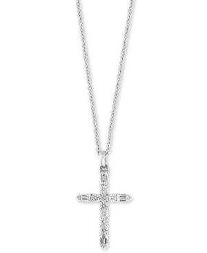 Effy Diamond Cross 18 Pendant Necklace (1/4 Ct. T.w.) In 14k White Gold