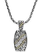 Balissima By Effy Diamond Etched Pendant (1/10 Ct. T.w.) In Sterling Silver And 18k Gold