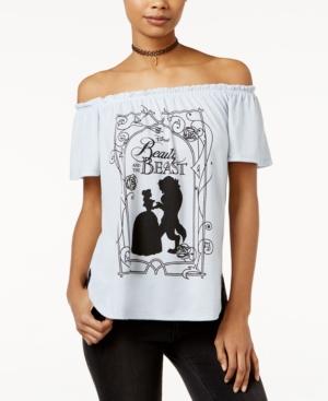 Disney Juniors' Beauty And The Beast Off-the-shoulder Graphic T-shirt