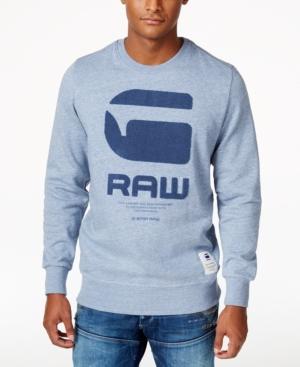 Gstar Men's Raw Large Applique Logo Sweatshirt