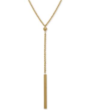 Rope Bar Lariat Necklace In 14k Gold