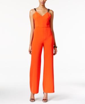 Xoxo Juniors' Embellished V-back Wide-leg Jumpsuit