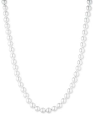 Anne Klein Silver-tone Imitation Pearl Collar Necklace