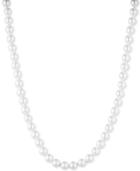 Anne Klein Silver-tone Imitation Pearl Collar Necklace