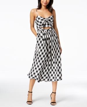Bardot Printed Cutout Midi Dress