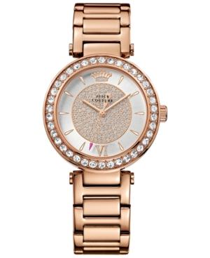 Juicy Couture Women's Rose Gold-tone Stainless Steel Bracelet Watch 34mm 1901222