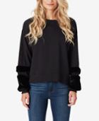Jessica Simpson Juniors' Molly Faux Fur-trim Sweatshirt