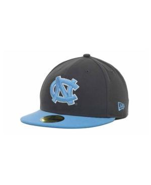 New Era North Carolina Tar Heels 2 Tone Graphite And Team Color 59fifty Cap