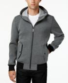 Guess Men's Hooded Knit Bomber Jacket