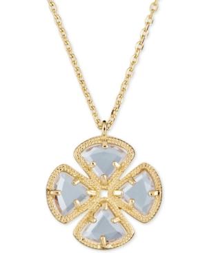 Green Amethyst Clover Pendant Necklace (3-5/8 Ct. T.w.) In 18k Gold-plated Sterling Silver, 16 + 1 Extender