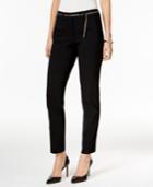 Jm Collection Belted Ankle Pants, Only At Macy's