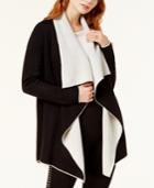 Bar Iii Reversible Draped Cardigan, Created For Macy's