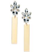 Thalia Sodi Gold-tone Crystal & Bar Drop Earrings, Created For Macy's