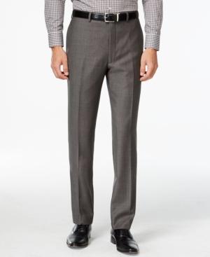 Calvin Klein Pants Charcoal Pindot 100% Wool Modern Fit