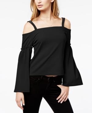 Bar Iii Textured Cold-shoulder Top, Created For Macy's