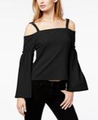 Bar Iii Textured Cold-shoulder Top, Created For Macy's