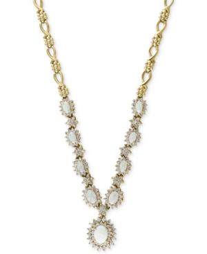 Effy Opal (2-1/4 Ct. T.w.) & Diamond (2 Ct. T.w.) Statement Necklace & 14k Gold