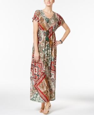 Style & Co Printed Maxi Dress, Only At Macy's
