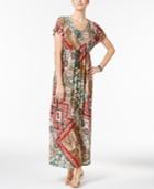 Style & Co Printed Maxi Dress, Only At Macy's