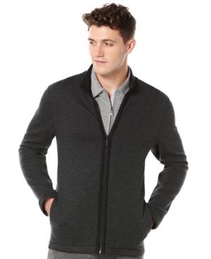 Perry Ellis Big And Tall Herringbone Full-zip Knit Jacket