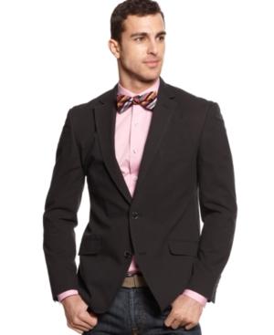 Tallia Jacket, Black Seersucker Blazer