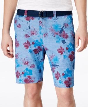 American Rag Men's Floral-print Flat-front Shorts, Only At Macy's
