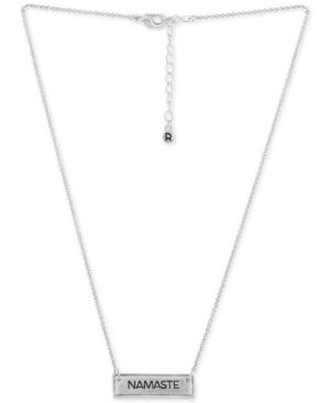 Rachel Rachel Roy Silver-tone Namaste Pendant Necklace