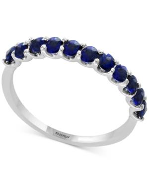 Gemstone Bridal By Effy Sapphire Wedding Band (1/2 Ct. T.w.) In 18k White Gold