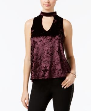 Almost Famous Juniors' Velvet Choker Top