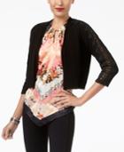 Thalia Sodi Lace-trimmed Bolero Cardigan, Created For Macy's