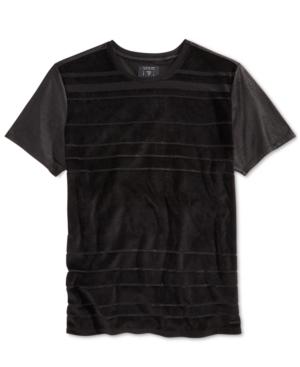 Guess Men's Velvet Burnout Stripe T-shirt