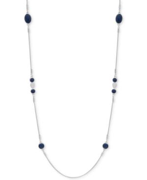 Nine West Silver-tone & Stone 42 Strand Necklace