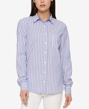 Tommy Hilfiger Striped Utility Shirt, Created For Macy's