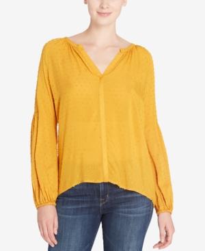 Catherine Catherine Malandrino Swiss-dot Bubble-sleeve Top