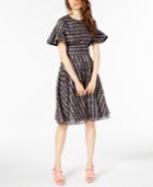 Jill Jill Stuart Printed Ruffled-sleeve Dress, Created For Macy's
