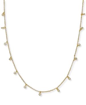 Giani Bernini 18k Gold Plated Cubic Zirconia Chain Necklace, 16 + 2 Extender, Created For Macy's