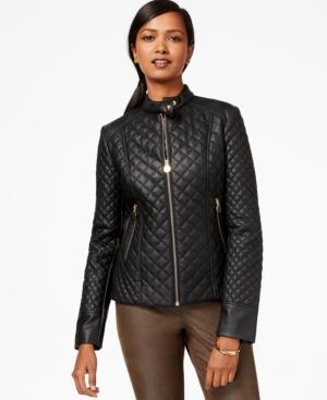 Inc International Concepts Faux-leather Quilted Jacket
