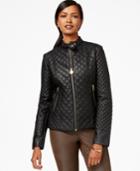 Inc International Concepts Faux-leather Quilted Jacket