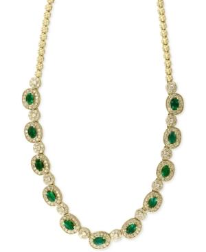 Brasilica By Effy Emerald (4-3/4 Ct. T.w.) And Diamond (2-3/4 Ct. T.w.) Collar Necklace In 14k Gold, Created For Macy's