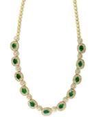 Brasilica By Effy Emerald (4-3/4 Ct. T.w.) And Diamond (2-3/4 Ct. T.w.) Collar Necklace In 14k Gold, Created For Macy's